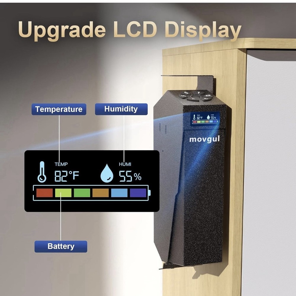 Gun Safe, Biometric Drop Down Bedside Black