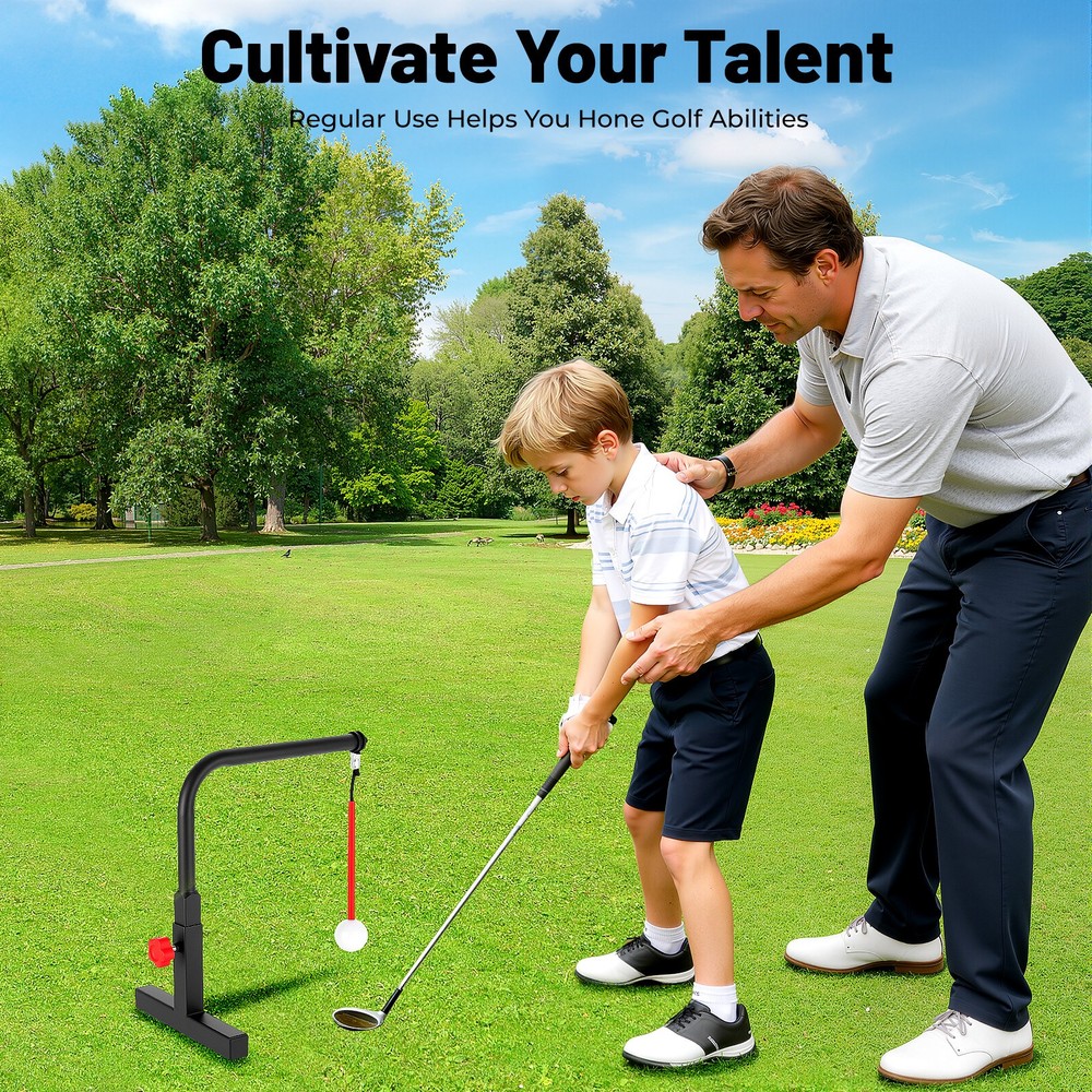Golf Swing Trainer Aid Training Golf Practice Swing Groover & Hitting Adjustable