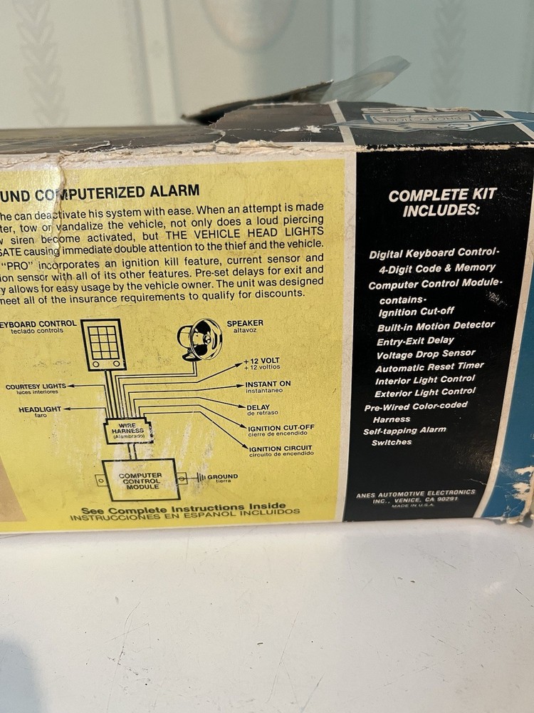 Anes Protector The Ultimate Electronic Anti-theft System Vintage