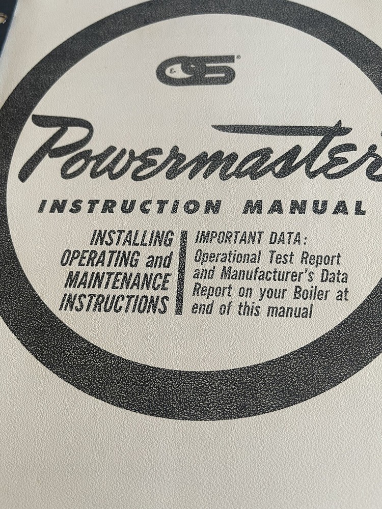 Powermaster Burner Model P # 2PKG Operating and Maintenance Instructions
