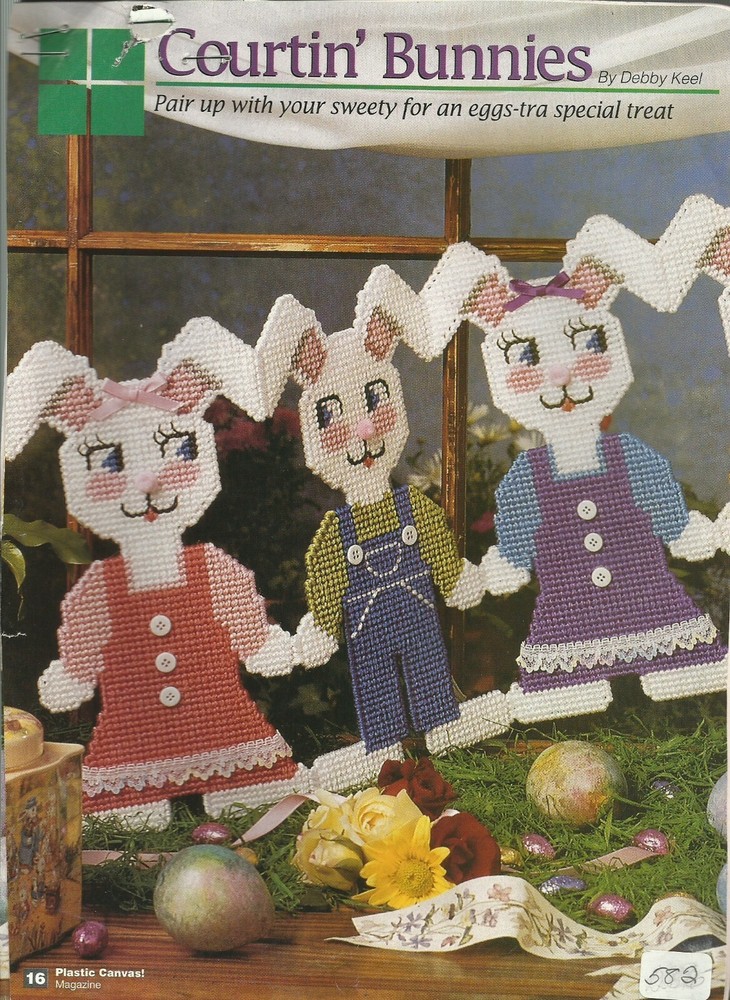 C0469   COUTRIN' BUNNIES PLASTIC CANVAS PATTERN