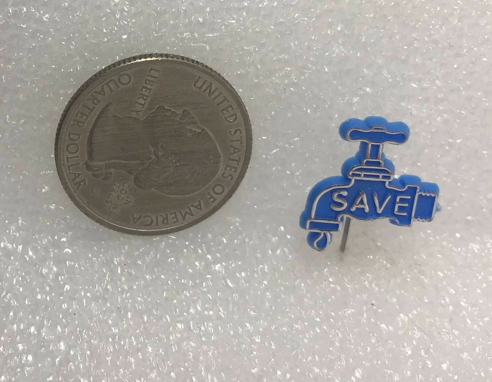 Save Water Plastic Stick Pin