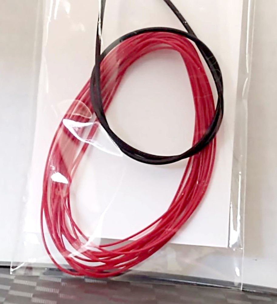 6 Feet Red Spark Plug Wire 1/24 1/25 Scale Models With Black Boot Material