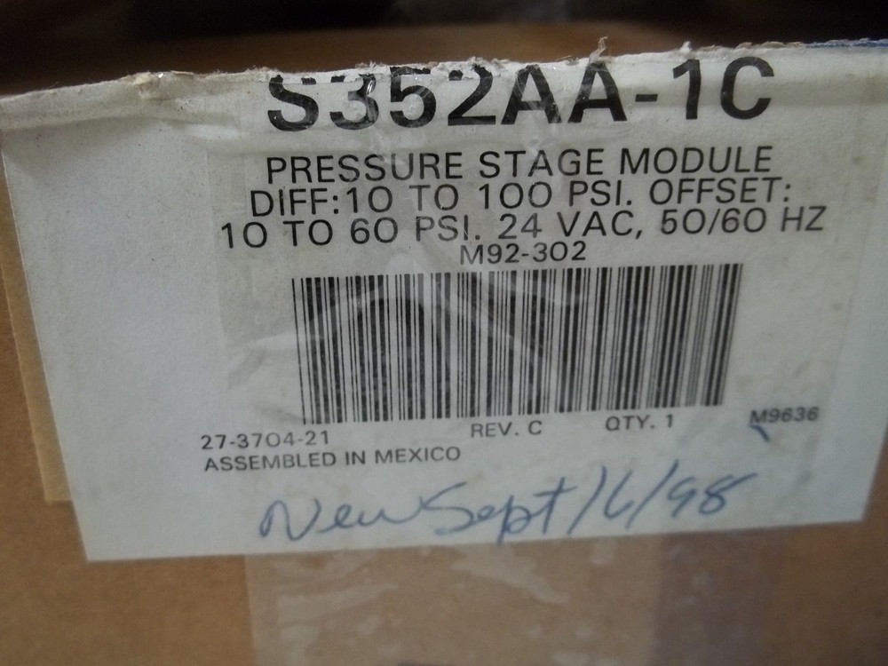 JOHNSON CONTROLS S352AA-1C PRESSURE STAGE MODULE NSMP