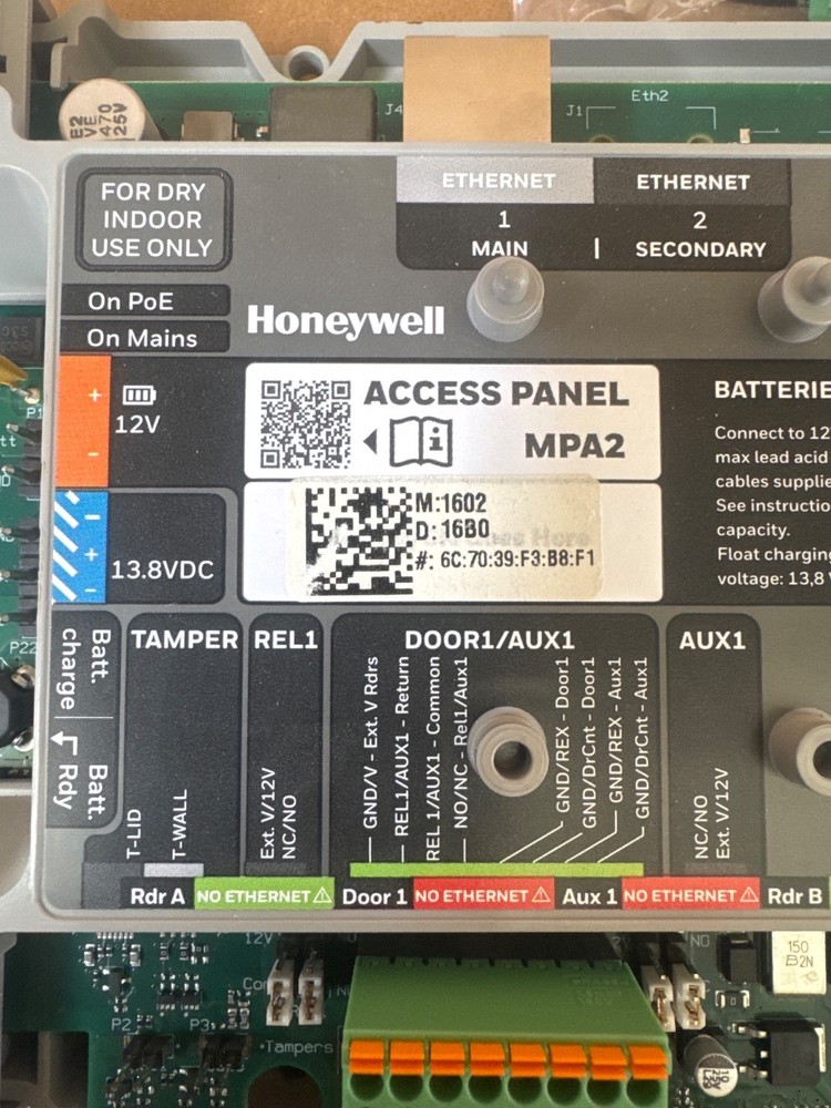 HONEYWELL MPA2 ACCESS CONTROL PANEL (for parts)