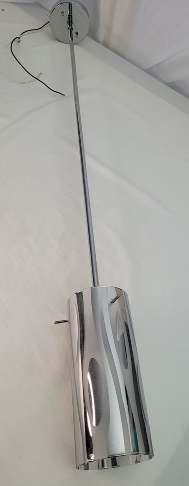 Modern Single Hanging Pendant Lighting Chrome Kitchen Island Light Bar W/Tilt