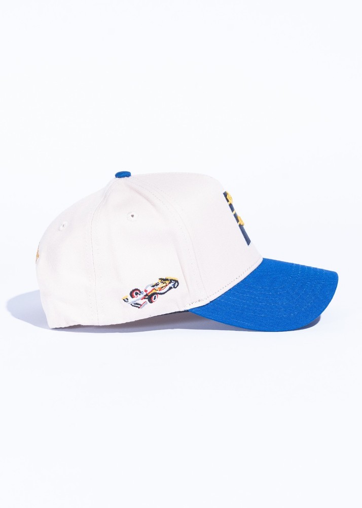 Indianapolis Colts X Pacers Parody Reference Snapback Hat Cream/Blue