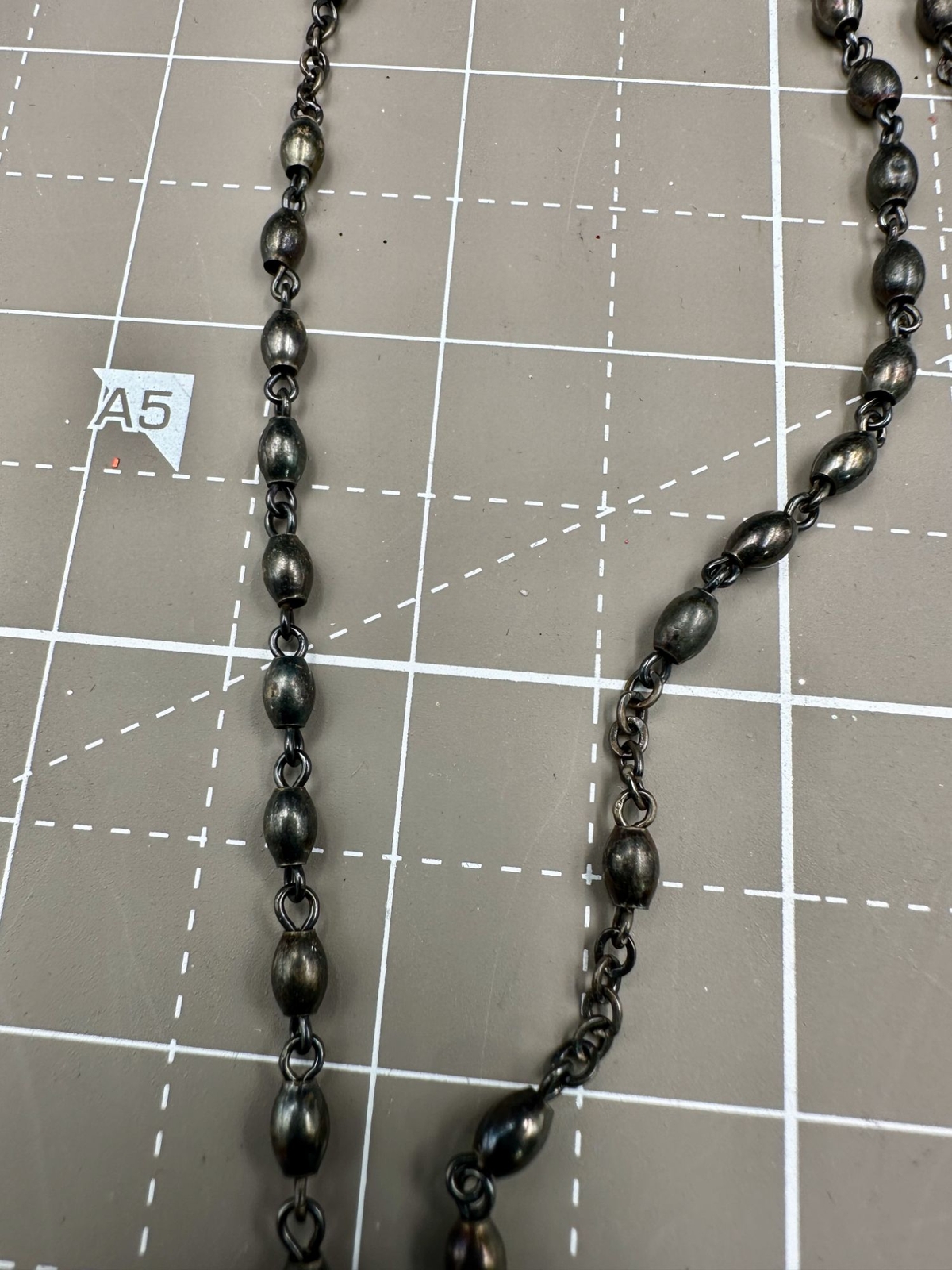 Antique Sterling Rosary with Sterling Beads