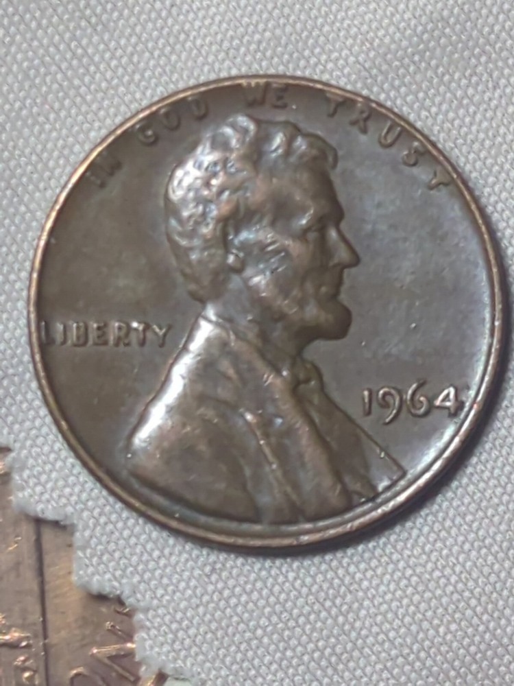 1964 Lincoln Cent No mint mark Letter Errors On Rim