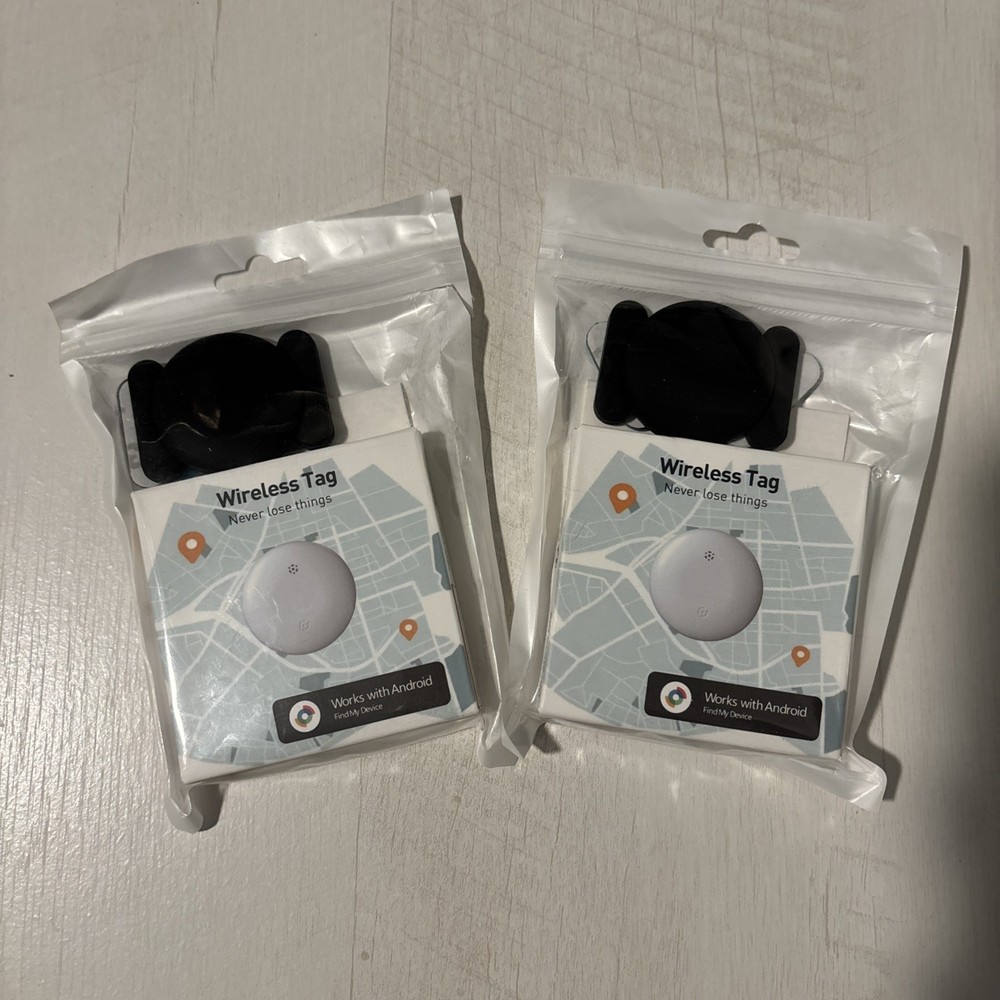 Wireless Air Tag Tracker Android Compatible Google Find My Device (2pk)