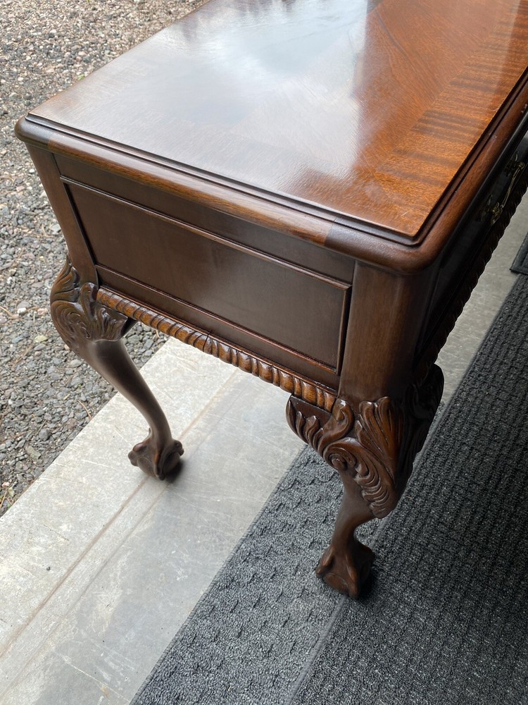 LINK TAYLOR BANDED HEIRLOOM SOLID MAHOGANY CONSOLE TABLE SIDEBOARD