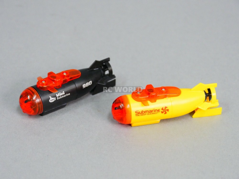 Remote Control RC Micro SUBMARINE MINI RC SUB RC Toy + Extra Batteries Yellow