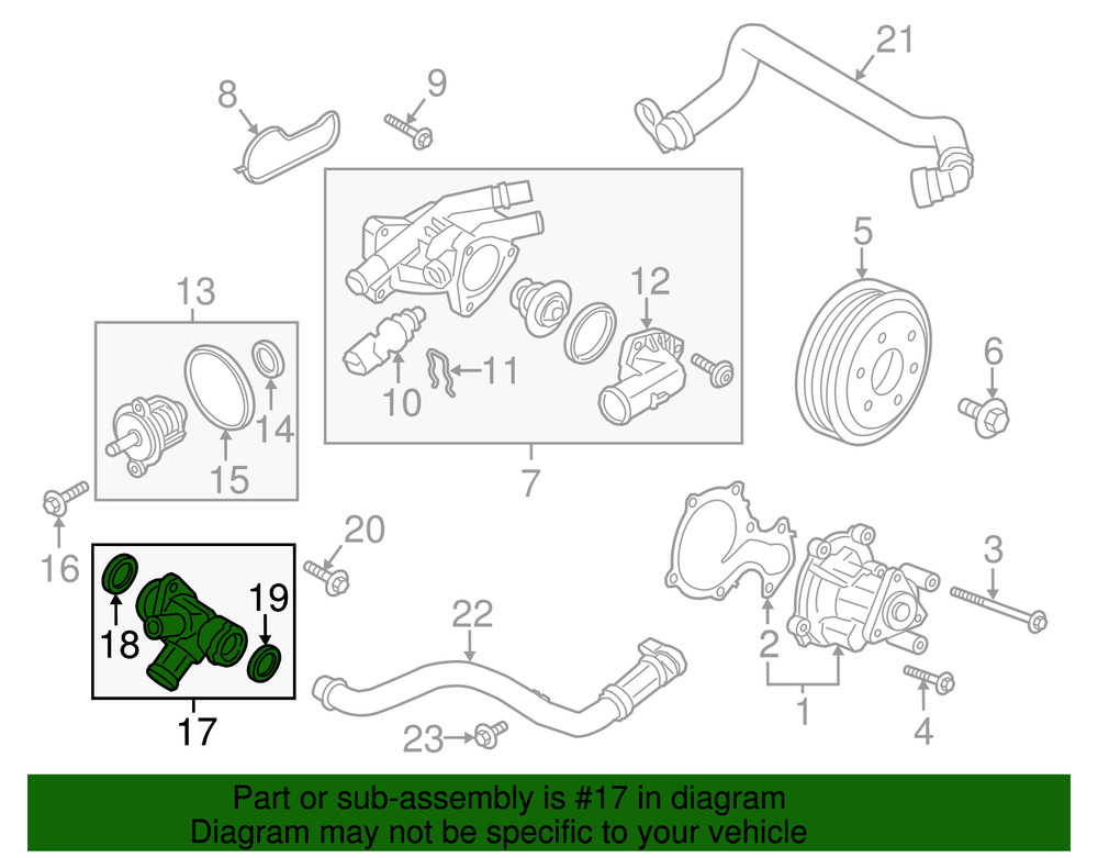 Genuine Ford Water Outlet CM5Z-18599-B