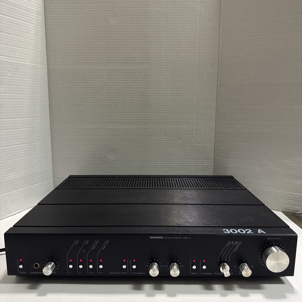 Tandberg 3002 A Control Amplifier Preamp Made in Norway Powers On Untested