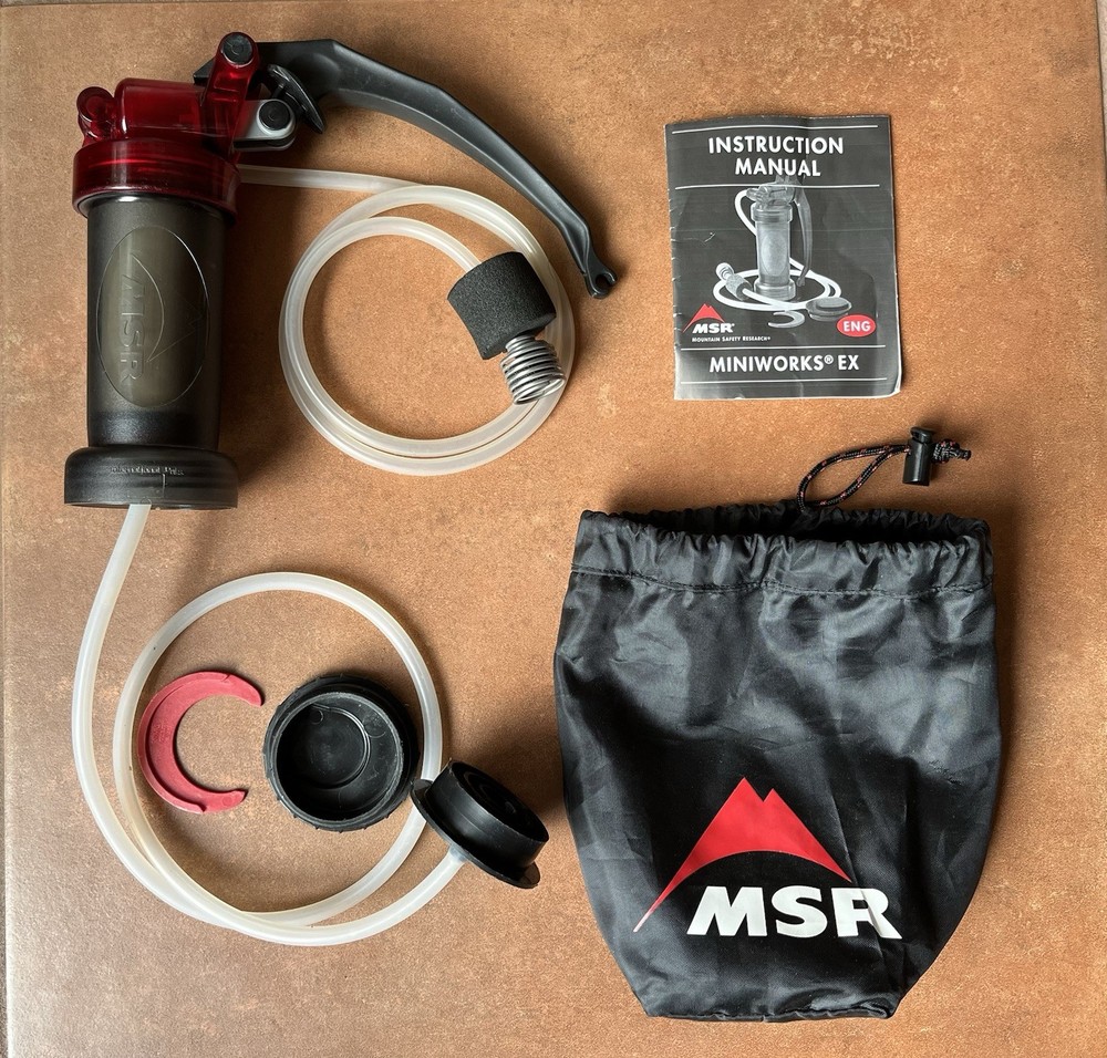 MSR MiniWorks EX Water Filter Purifier System, Backpacking, Hiking, Camping