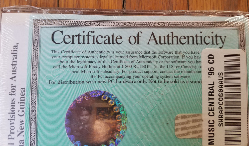 MICROSOFT MUSIC CENTRAL 96 CDROM HOME INTERACTIVE MUSIC SOURCE- NEW SEALED