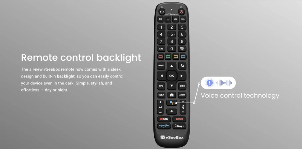 vSeeBox OEM V6 Plus Bluetooth Remote