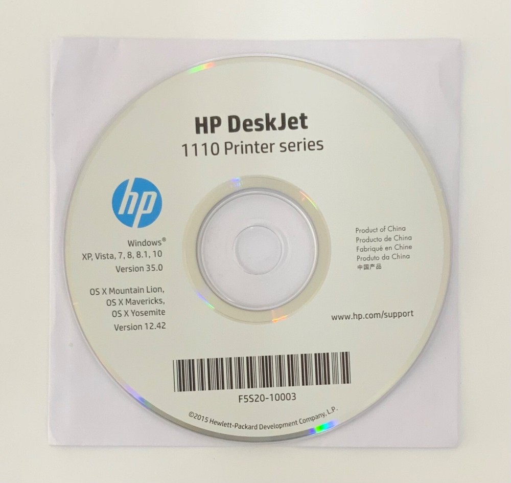 HP Deskjet  1110 Printer Series Software CD-Rom Hewlett-Packard
