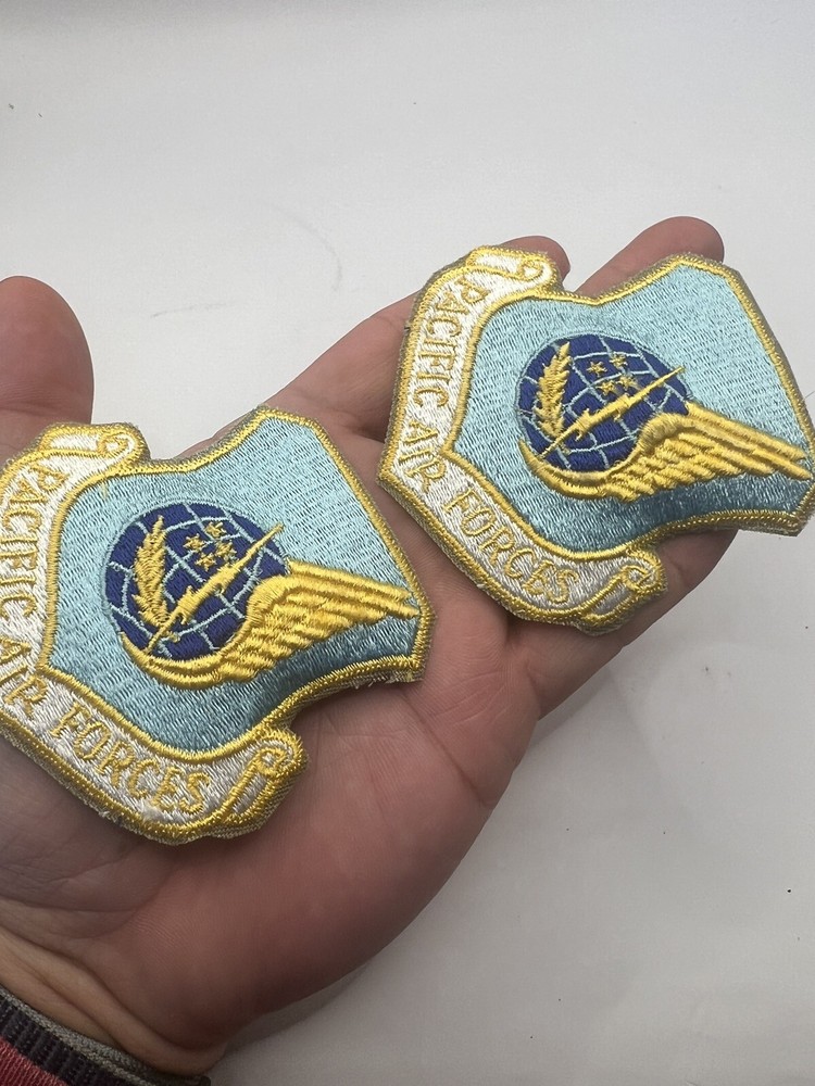 2 US Pacific Air Forces Command USAF Sleeve Patch PACAF Full Color Uniform