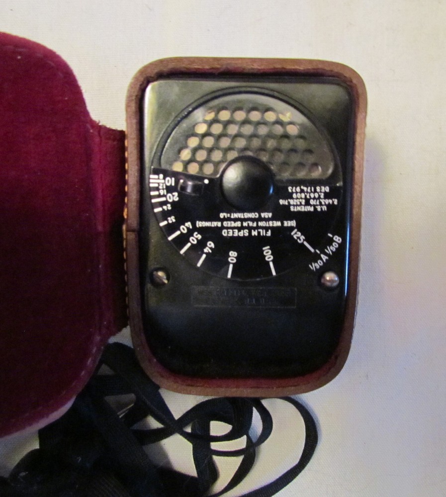 Weston Model 853 Vintage Light Exposure Meter Leather Case