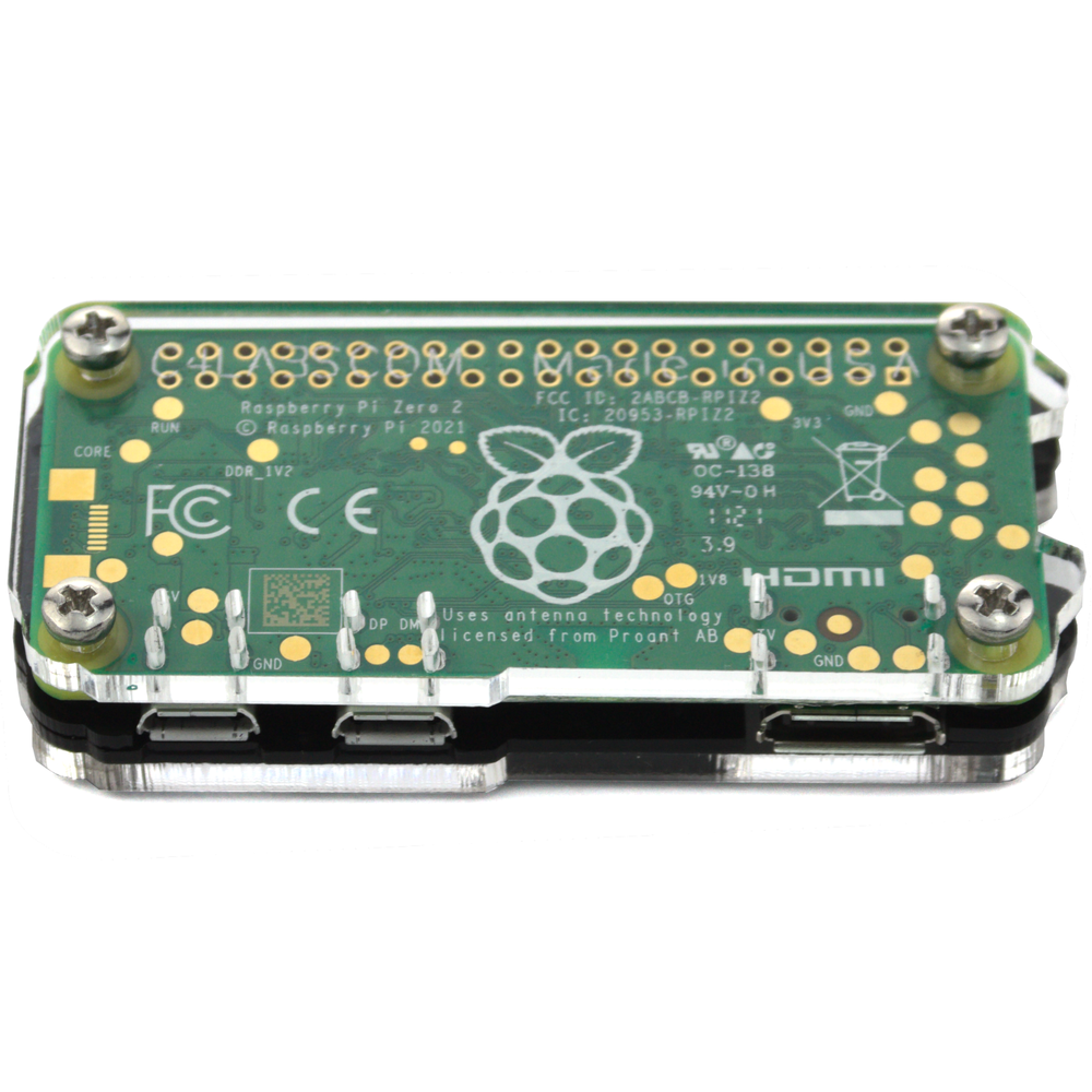 C4Labs Zebra Zero Heatsink Case for Raspberry Pi Zero 2 - Color & Size Options