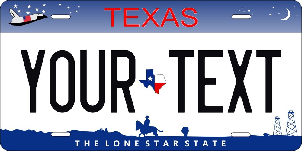 Lone State Space Custom Personalized License plates Auto Bike Motorcycle