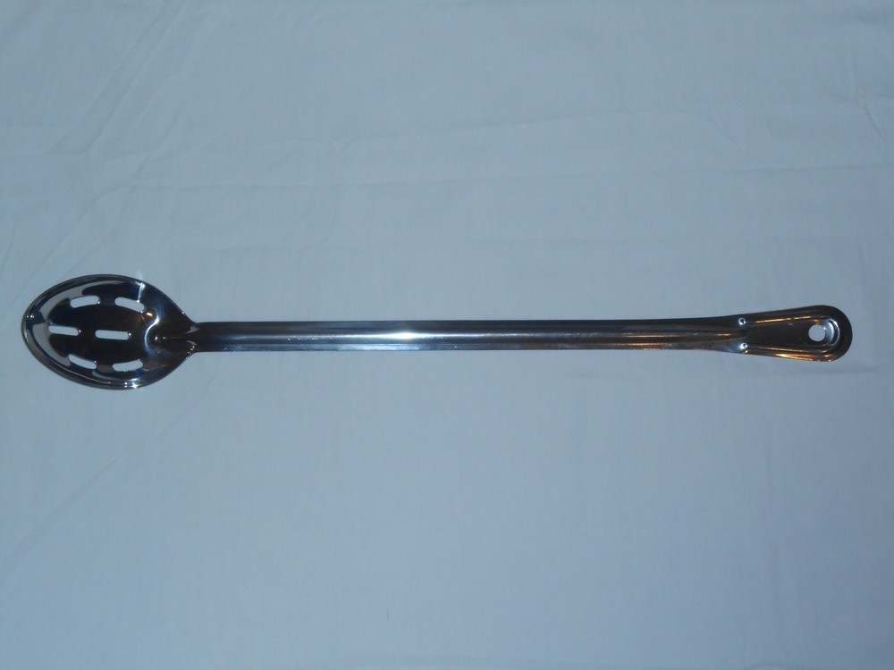 21" slotted stainless steel brewing spoon for homebrew