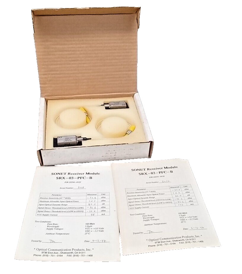 2 NOS Optical Communication  Inc   SONET Receiver Module   SRX-03-PFC-B