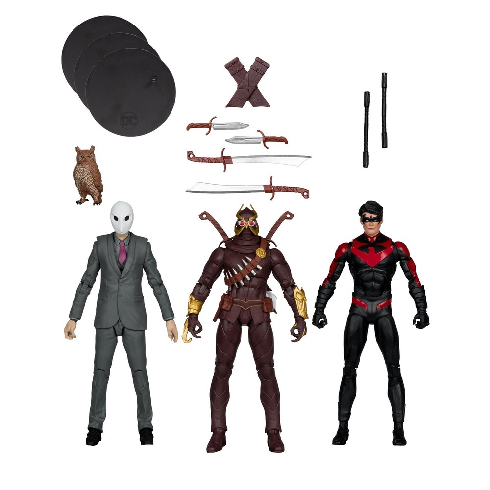 McFarlane Toys - DC Multiverse Nightwing vs Talon & Owl 7 inches, Multicolor