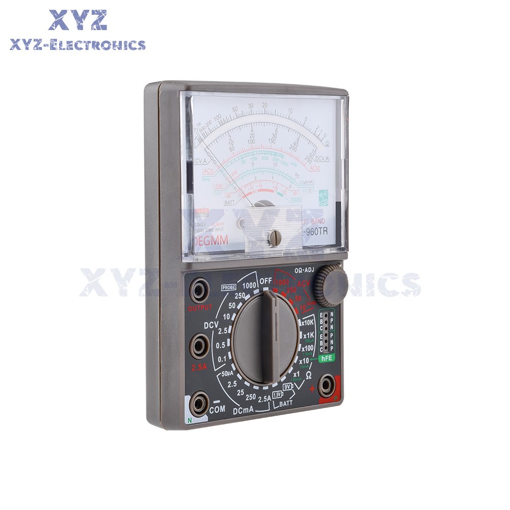 DE-960TR Analog Meter Multimeter Multitester Resistance Current DC AC Tester