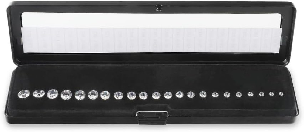 Gemtrue DK107 Diamond Sizes & Weight Comparison Set - Art Craft Kit Diamond Size