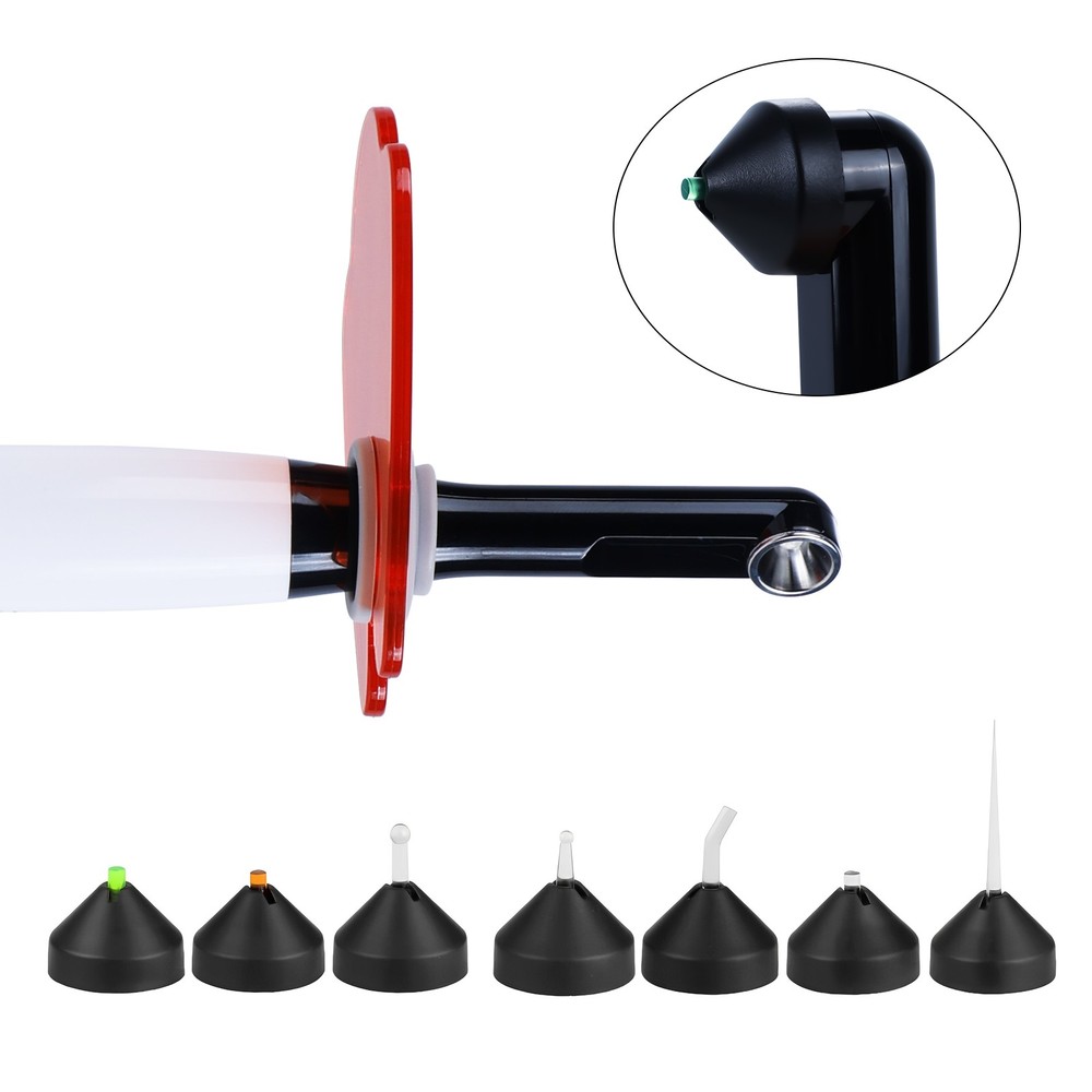 Dental Wireless Curing Light Lamp White With 7 lenses