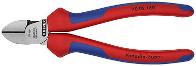 Knipex 70 02 160, Diagonal Cutters, 6 1/4", Multi-component, Polished