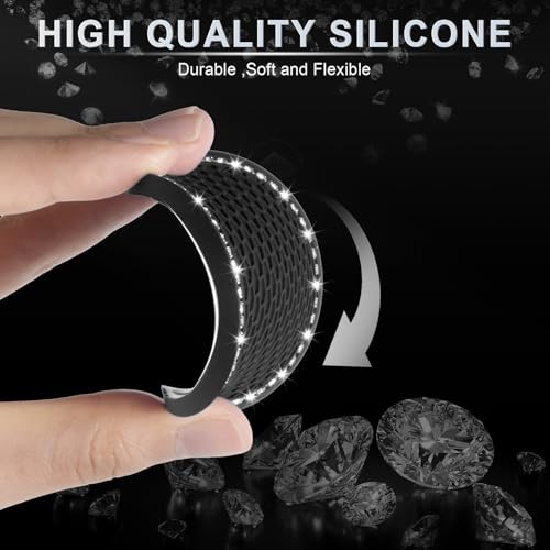 JUSTTOP Car Cup Holder Coaster, Insert 2 Pack Bling coaster(2 pack) 2pcs-black