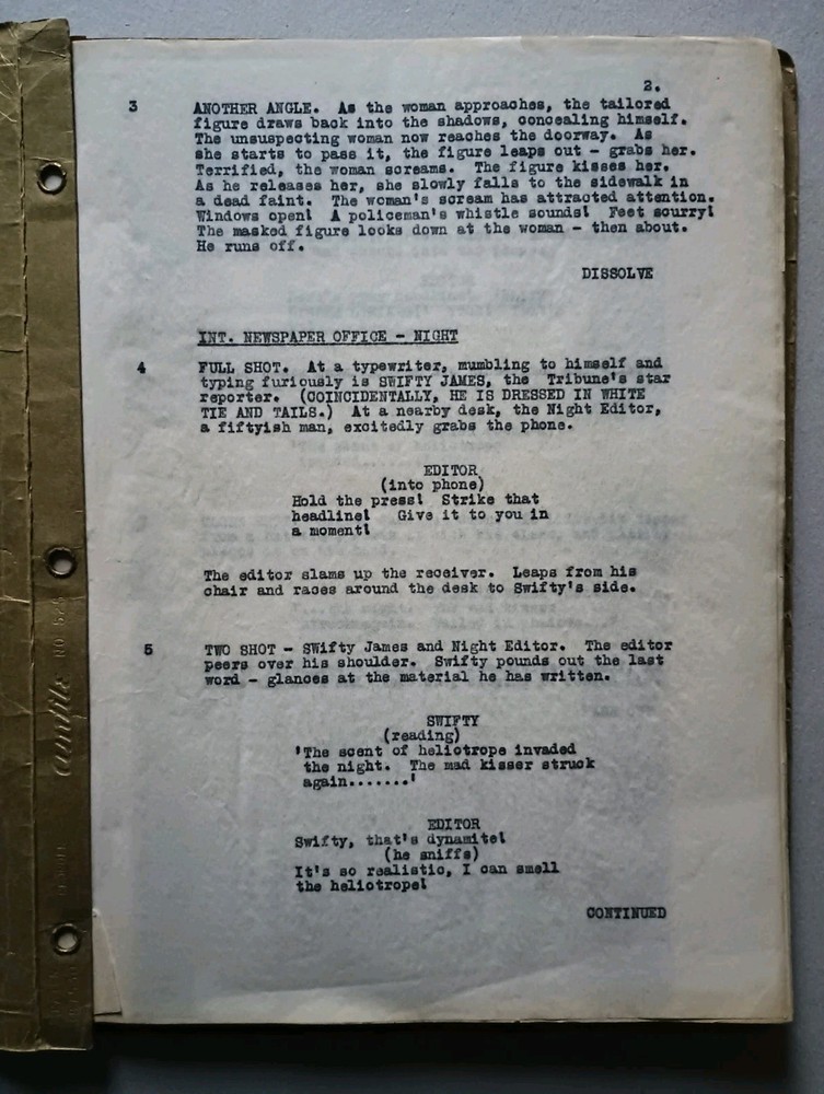 YOU KILL ME Unproduced Edward Dein Movie Script