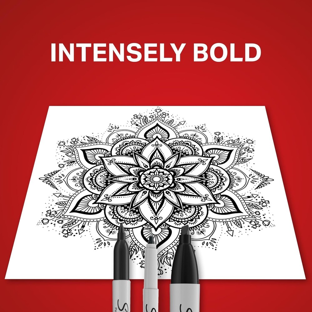 Versatile 6-Pack Permanent Markers: Ideal for School, Office & Creative Projects