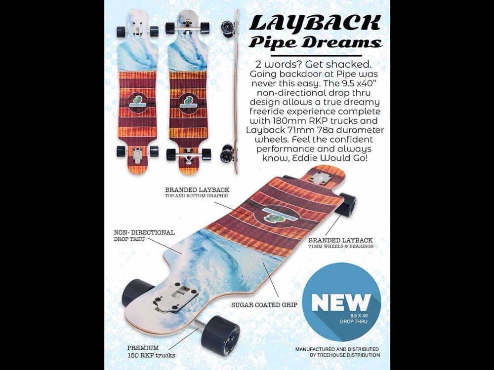 Layback Dropthru Skateboards Complete Longboard