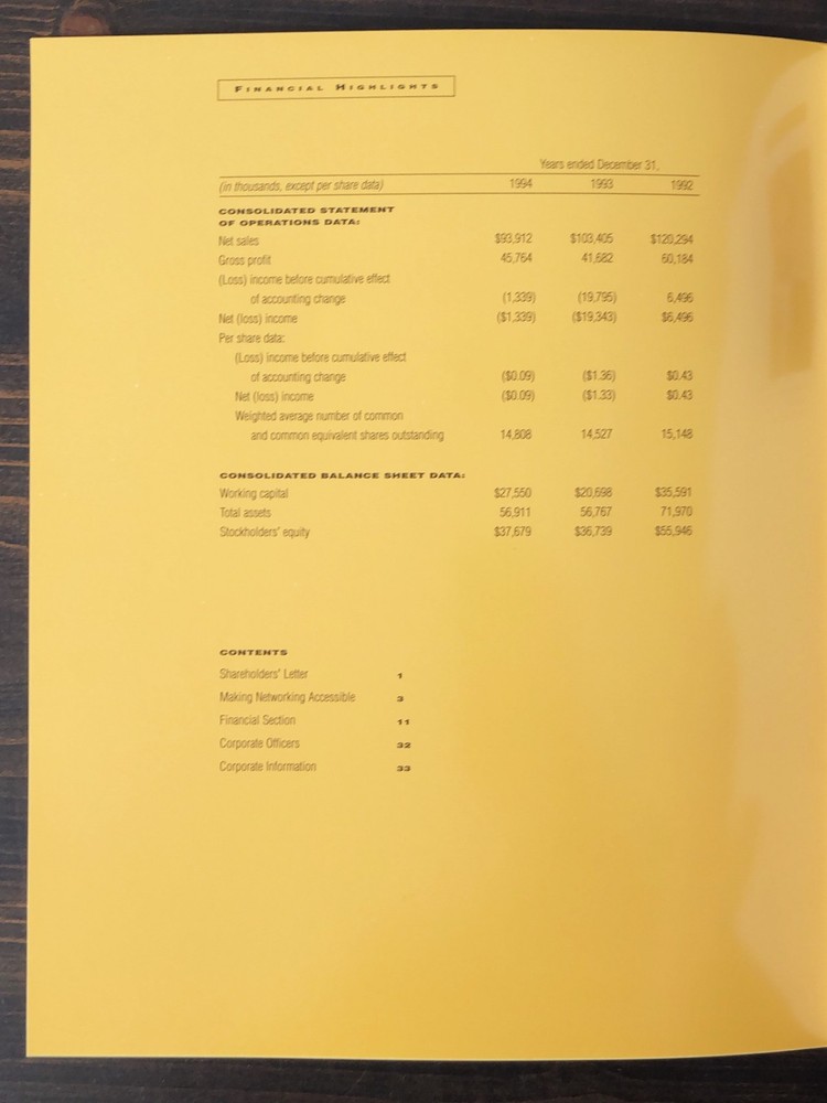1994 Proteon Annual Report