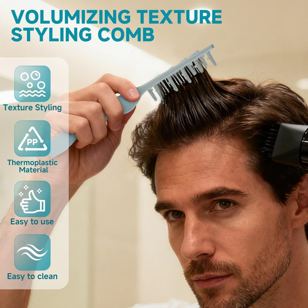 Utmiga Texture Comb, Volumizing Fluffy Styling Comb for Medium, Grey
