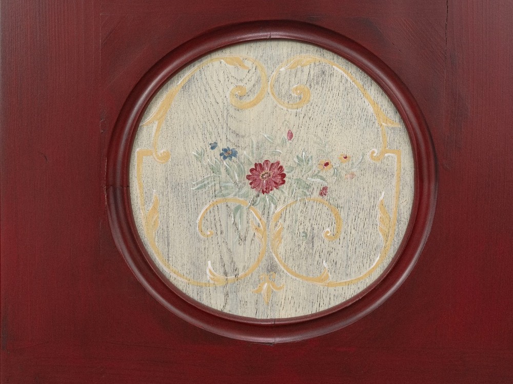 Antique completely restored hand-painted wardrobe