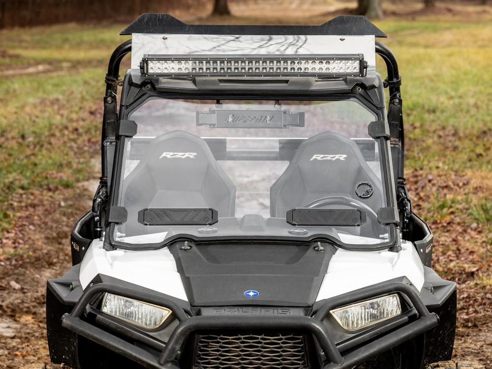 SuperATV Scratch Resistant Vented Front Windshield for Polaris RZR XP 1000