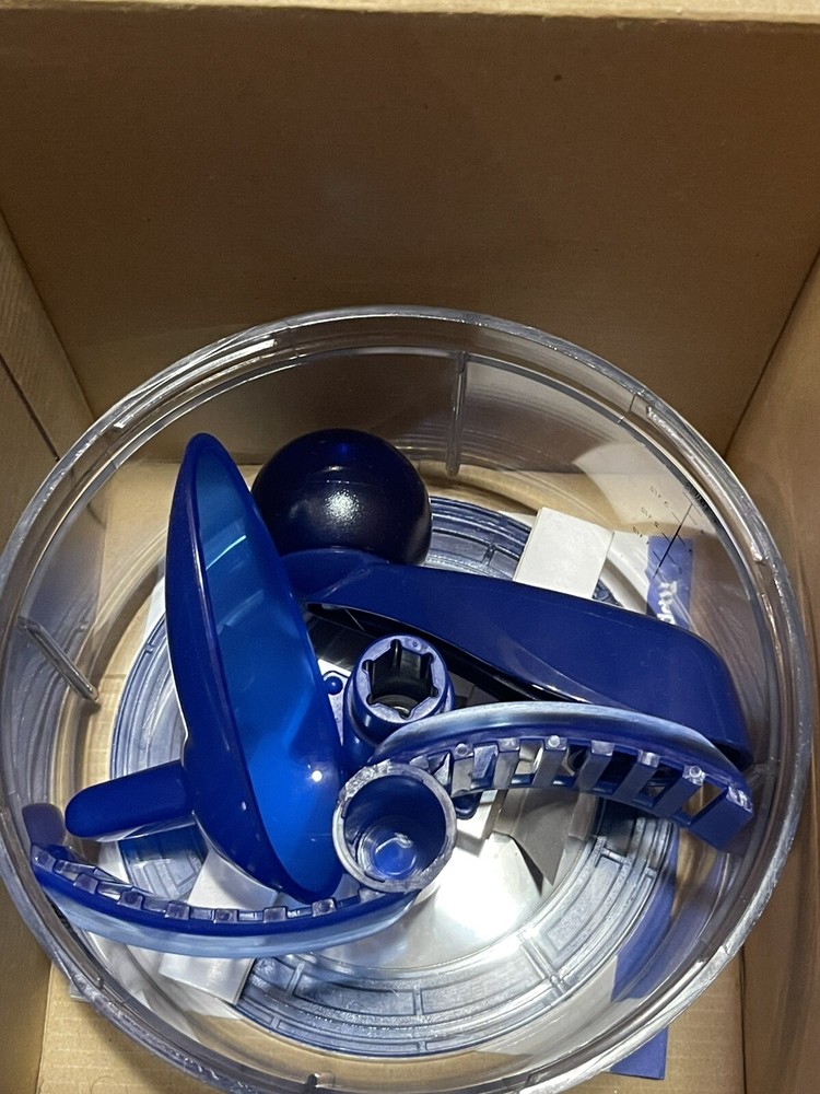 Quick Chef by Tupperware BLUE Manual Food Processor w/ Accessories - Open Box
