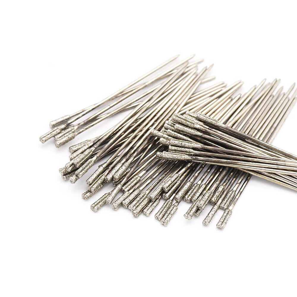 Diamond Lapidary Drill Bits Solid Needle Jewelry Jade Drill Hole Tools 1- 2.2mm