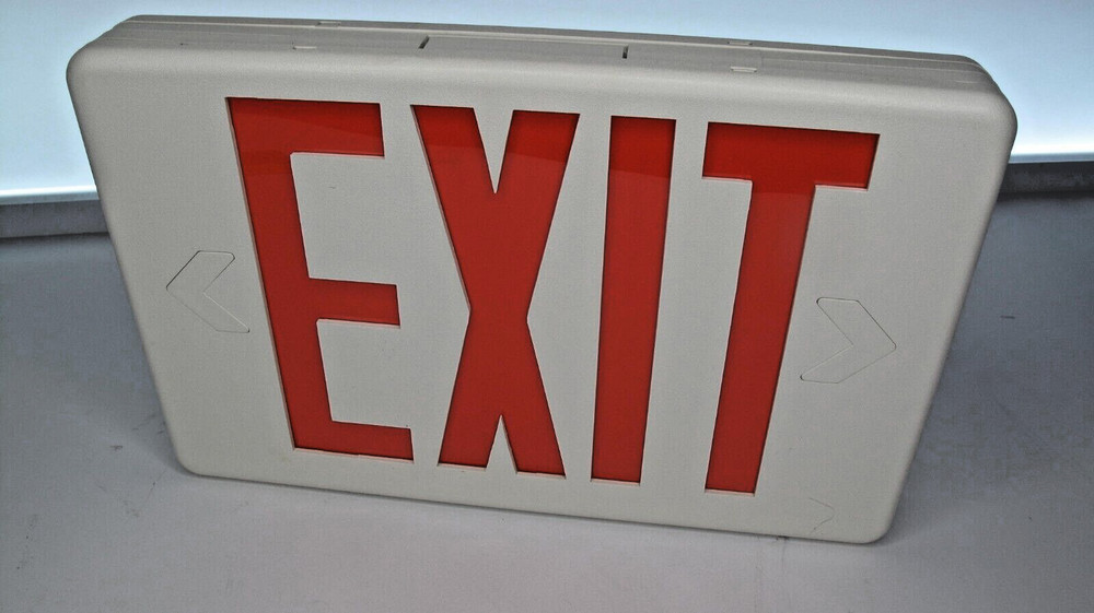 Crescent Universal SP Red LED Exit Light NOS CPRW32E