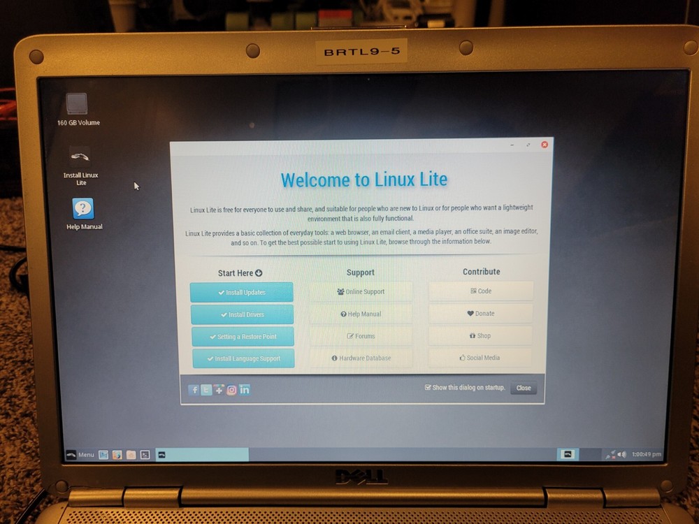 Linux Lite 3.8 x32 Bootable Linux on 4G USB Stick!