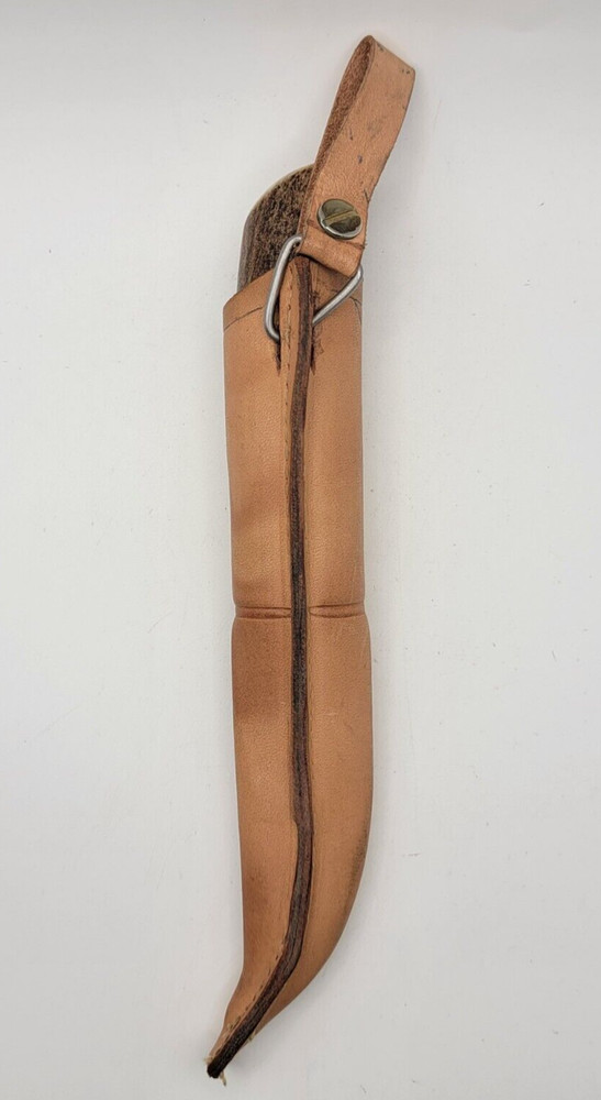Handmade Puukko Knife Forged Blade Antler W/ Sheath E39