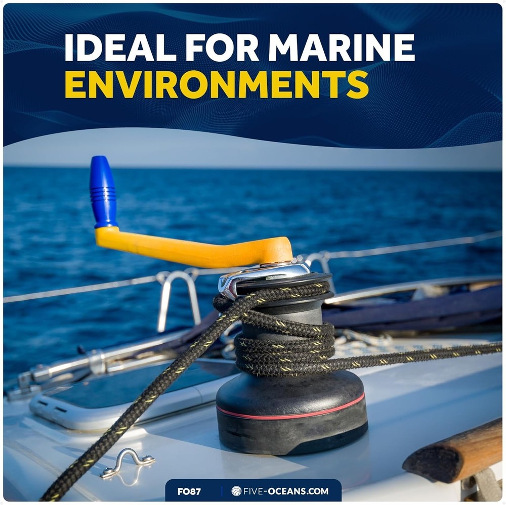 Sailboat Winch Handle, Universal Floating Winch Handle, Lock–in Mechanism, Li...