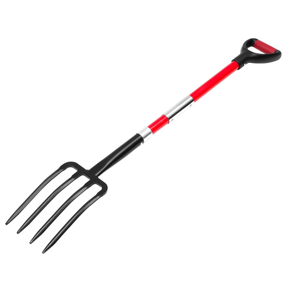 Heavy Duty 4-Tine Digging Fork 45in Fiberglass Handle