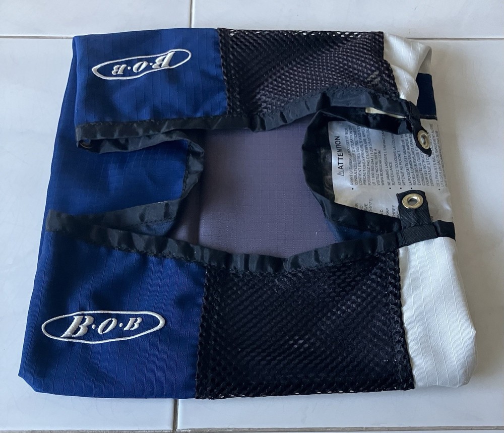 BOB Stroller Revolution Single Stroller Blue White - Lower Basket Lowboy.