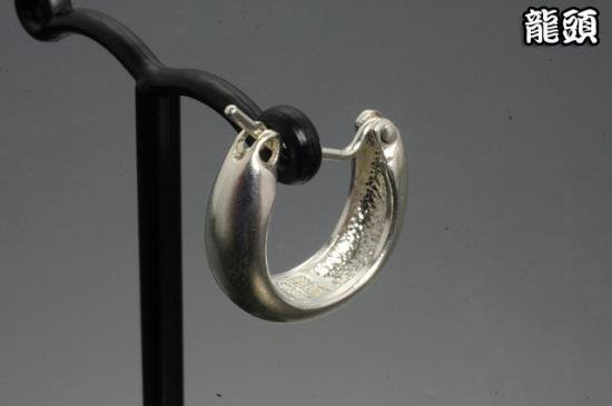Ryuzu Plain Hoop Earring (Single) Men's Silver 950